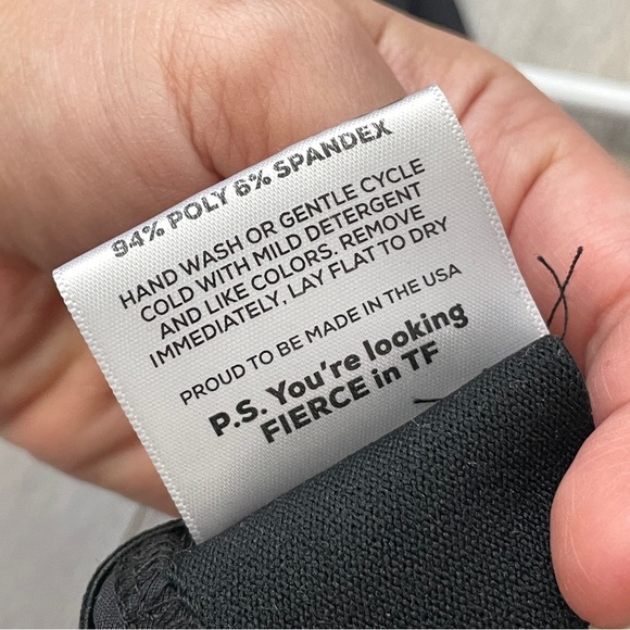 Tiger Friday Bra plunge sports womens Black (large) dancewear activewear workout - Picture 4 of 5